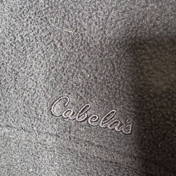 Cabelas Sweater Mens XL Black 1/4 Zip Fleece Pullover Mock Neck Outdoors - Picture 2 of 7